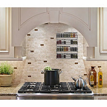 Load image into Gallery viewer, 4 Tier Rustic Brown Metal Wire Spice Rack Kitchen Wall Mount - k-cliffs