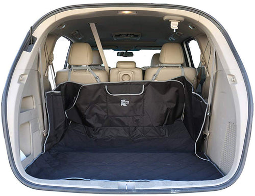 Pet Cargo Cover Pet Waterproof Quilted Trunk Protector Liner Heavy Duty Trunk Floor Mat Bed Large Covers for Pets Fits Most Car SUV Van & Truck with Pocket - k-cliffs
