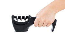 Load image into Gallery viewer, 3 Stage Knife Ceramic Diamond Sharpener Tool for Straight and Serrated Knives - k-cliffs