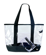 Load image into Gallery viewer, 20&quot; Clear Reusable PVC Tote Bag w/ FREE Coin Pouch - k-cliffs