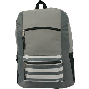 18" Contrast Basic Striped Backpack - k-cliffs