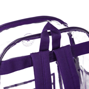 Heavy Duty Clear Backpack See Through PVC Stadium Security Transparent Workbag - k-cliffs