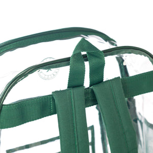 Heavy Duty Clear Backpack See Through PVC Stadium Security Transparent Workbag - k-cliffs