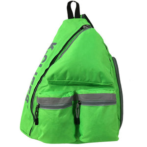 Safety Sling Backpack Bright Color Body Bag Student Reflective Daypack Bookbag - k-cliffs