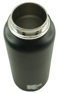 K-Cliffs Vacuum Insulated Sport Water Bottle Flask Double Wall Stainless Steel Sports Flasks BPA Free 3 Lids Included Straw Coffee Sport Cap Thermo Flasks - k-cliffs