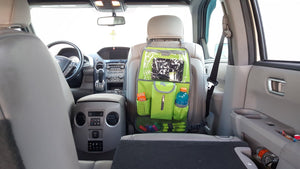 Car Backseat Organizer Kick Mat With Ipad Tablet Holder & Napkin Dispenser Pocket - k-cliffs
