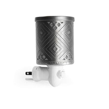 Load image into Gallery viewer, K-Cliffs Vintage Tribal Navaho Chinle Pattern Chrome Plug-in Fragrance Warmer Diffuser for Scented Wax Cubes &amp; Essential Oils - k-cliffs