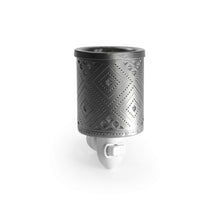 Load image into Gallery viewer, K-Cliffs Vintage Tribal Navaho Chinle Pattern Chrome Plug-in Fragrance Warmer Diffuser for Scented Wax Cubes &amp; Essential Oils - k-cliffs
