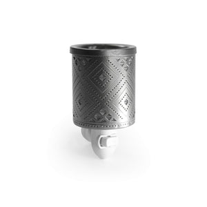 K-Cliffs Vintage Tribal Navaho Chinle Pattern Chrome Plug-in Fragrance Warmer Diffuser for Scented Wax Cubes & Essential Oils - k-cliffs