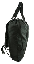 Load image into Gallery viewer, K-Cliffs 18&quot; 2-in-1 Drawstring Backpack &amp; Convertible Tote Bag | Black