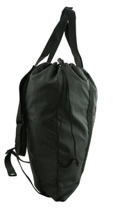 K-Cliffs 18" 2-in-1 Drawstring Backpack & Convertible Tote Bag | Black