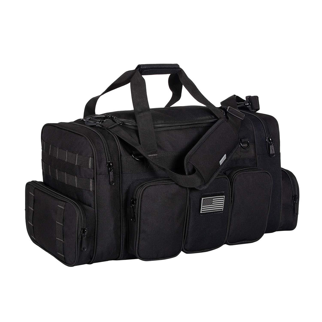 22 Inch Gun Range Tactical Duffel Bag with US Flag Patch Lockable - k-cliffs