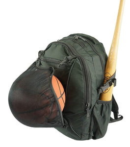 Heavy Duty 17 Inch Laptop Backpack | Dedicated Basketball Soccer Compartment - k-cliffs