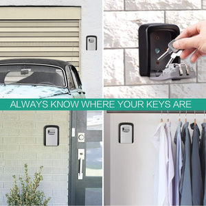 Realtor's Key Lockbox | Wall Mounted with 4 Digit Combination | Holds up to 5 Keys - k-cliffs