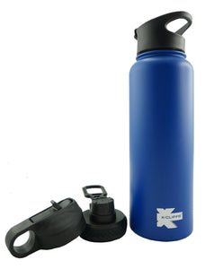 K-Cliffs Vacuum Insulated Sport Water Bottle Flask Double Wall Stainless Steel Sports Flasks BPA Free 3 Lids Included Straw Coffee Sport Cap Thermo Flasks - k-cliffs