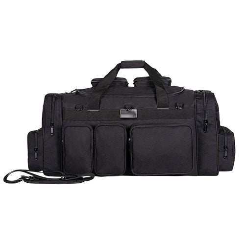 30 Inch Large Gun Range Tactical Duffel Bag with US Flag Patch Lockable Zippers - k-cliffs