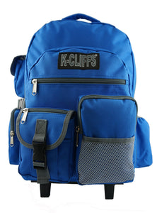 Deluxe Wheeled Rolling Backpack for School with Premium Sturdy Wheels - k-cliffs