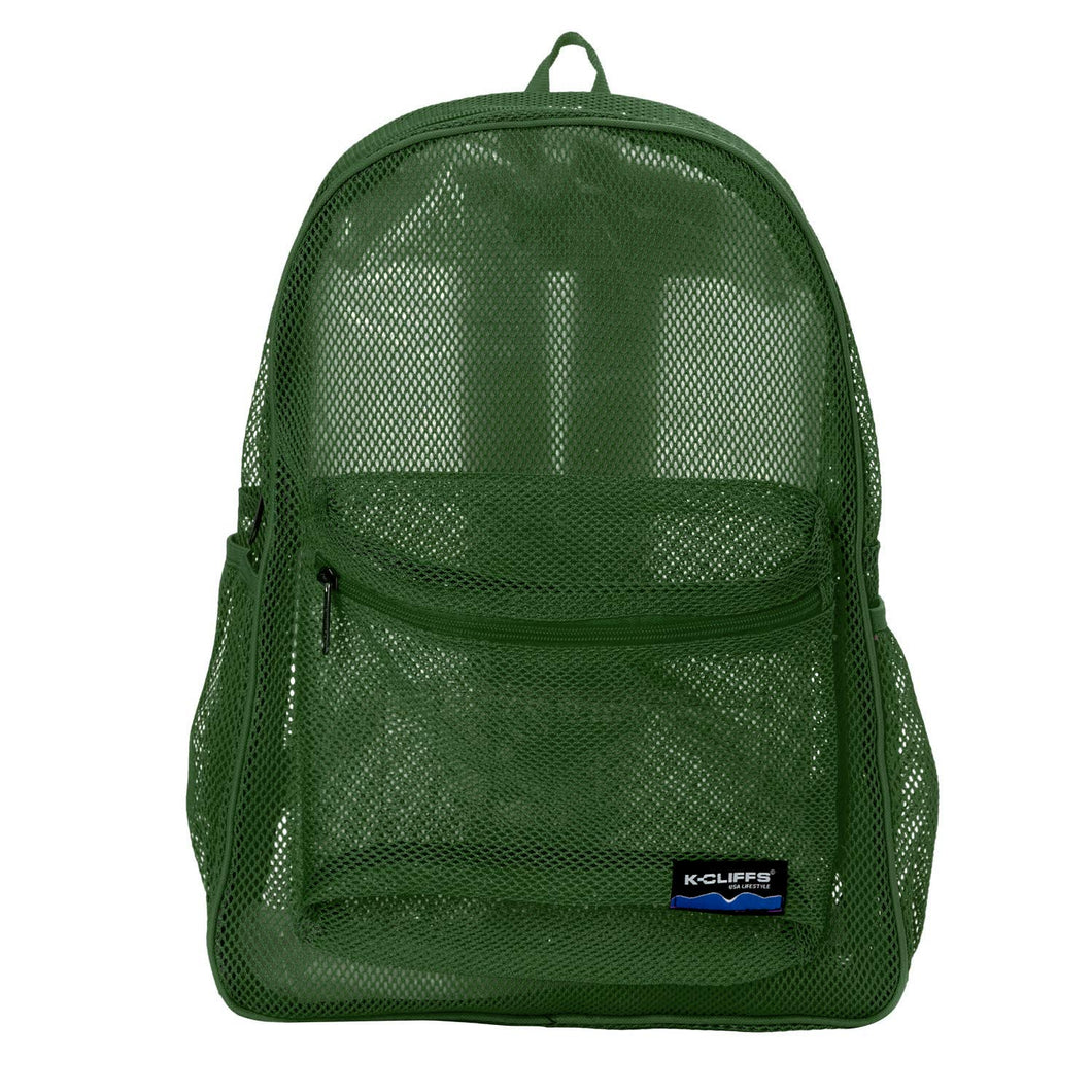 Mesh Backpack Heavy Duty Student Bookbag Quality Simple Classic School Book Bag - k-cliffs