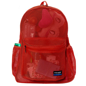 Mesh Backpack Heavy Duty Student Bookbag Quality Simple Classic School Book Bag - k-cliffs