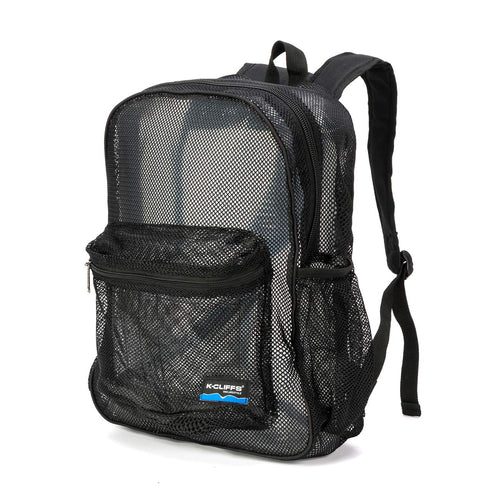 Mesh Backpack Heavy Duty Student Bookbag Quality Simple Classic School Book Bag - k-cliffs