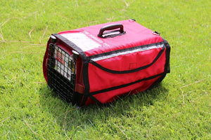 19" Kennel Pet Crate Cover Emergency Red w/ Reflective Stripe - k-cliffs