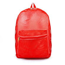 Load image into Gallery viewer, Mesh Backpack See through Student School Bag Bookbag Mesh Daypack - k-cliffs
