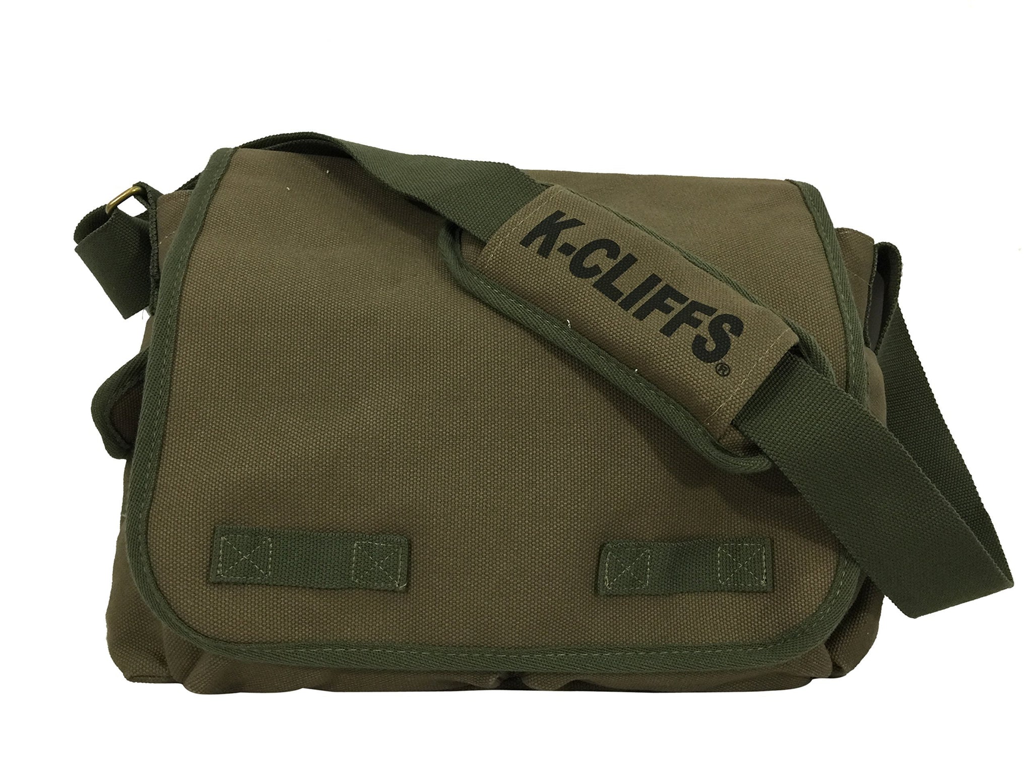 Military Canvas Messenger Bag Medium Size