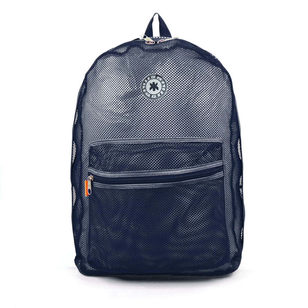 Mesh Backpack See through Student School Bag Bookbag Mesh Daypack - k-cliffs