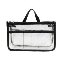 Load image into Gallery viewer, K-Cliffs Clear Cosmetic Purse/Make-up Organizer w/ 2 Zippered Compartments