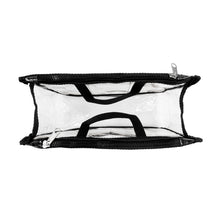 Load image into Gallery viewer, K-Cliffs Clear Cosmetic Purse/Make-up Organizer w/ 2 Zippered Compartments