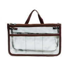 Load image into Gallery viewer, K-Cliffs Clear Cosmetic Purse/Make-up Organizer w/ 2 Zippered Compartments