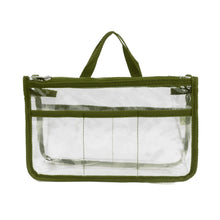 Load image into Gallery viewer, K-Cliffs Clear Cosmetic Purse/Make-up Organizer w/ 2 Zippered Compartments