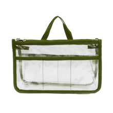 Load image into Gallery viewer, K-Cliffs Clear Cosmetic Purse/Make-up Organizer w/ 2 Zippered Compartments