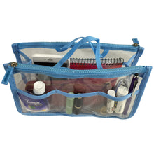 Load image into Gallery viewer, K-Cliffs Clear Cosmetic Purse/Make-up Organizer w/ 2 Zippered Compartments