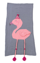 Load image into Gallery viewer, K-Cliffs 3D Flamingo Baby Knit Cotton Crib Throw Blanket Cover Wrap