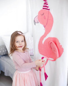 K-Cliffs 3D Flamingo Baby Knit Cotton Crib Throw Blanket Cover Wrap, Unisex