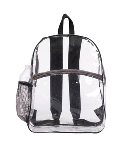 K-Cliffs 15.5" Clear Backpack See Through Elementary School Bag Kids Bookbag Transparent Kindergarten Daypack