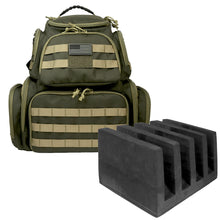 Load image into Gallery viewer, K-Cliffs Shooting Range Pistol Backpack can hold 4 Handguns Mag Storage w/EVA pistol cradle