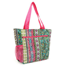 Load image into Gallery viewer, Large Print Patterned Tote Bag w/ Liner for the Beach, Groceries, &amp; School