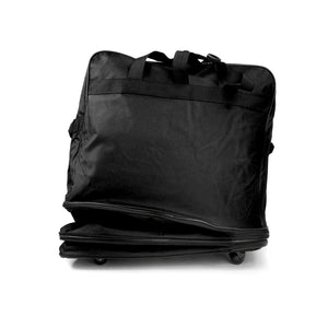 K-Cliffs Multi Tiered Collapsible Expandable Wheeled Travel Cargo Ruffle Bag w/Zippered Pockets
