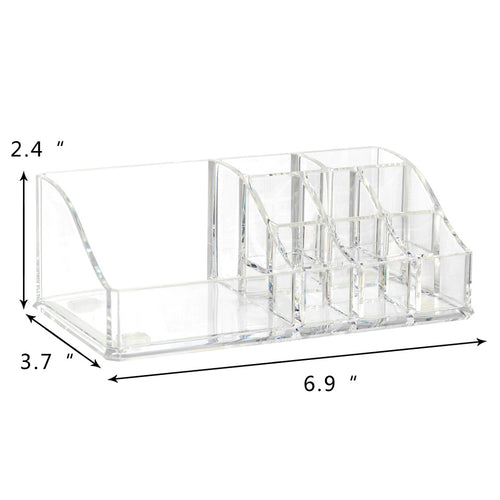 Acrylic Makeup Organizer with 9 Compartments/ Lipstick Holder/ Cosmetic Organizer…