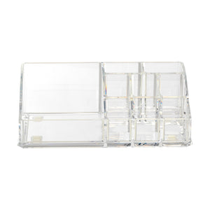 K-Cliffs Clear Acrylic Makeup Organizer with 9 Compartments