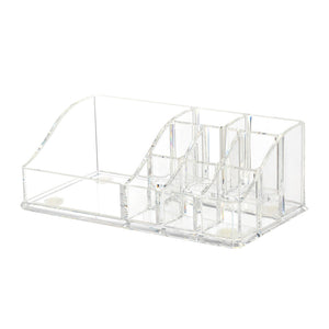 K-Cliffs Clear Acrylic Makeup Organizer with 9 Compartments