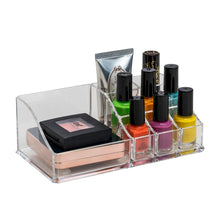 Load image into Gallery viewer, K-Cliffs Clear Acrylic Makeup Organizer with 9 Compartments