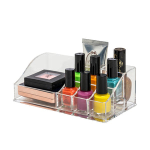 K-Cliffs Clear Acrylic Makeup Organizer with 9 Compartments