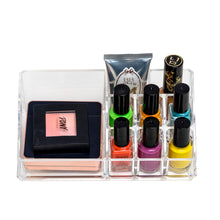 Load image into Gallery viewer, K-Cliffs Clear Acrylic Makeup Organizer with 9 Compartments