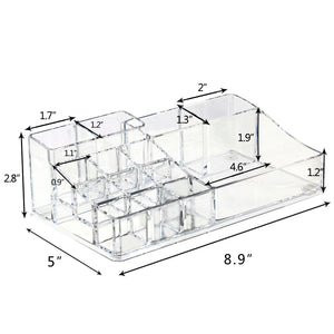 K-Cliffs 3-Step Acrylic Makeup Storage with 8 Compartments /Cosmetic Organizer