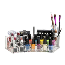 Load image into Gallery viewer, K-Cliffs Acrylic Sector Makeup Organizer with 19 Compartments