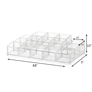 K-Cliffs Clear Acrylic Makeup Organizer with 13 Compartments
