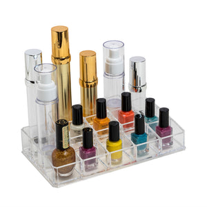 Acrylic Makeup Organizer with 13 Compartments